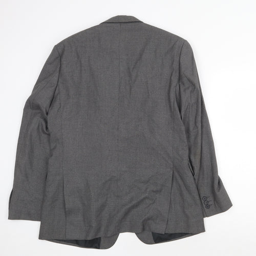 Scott & Taylor Mens Grey Polyester Jacket Suit Jacket Size 40 Regular