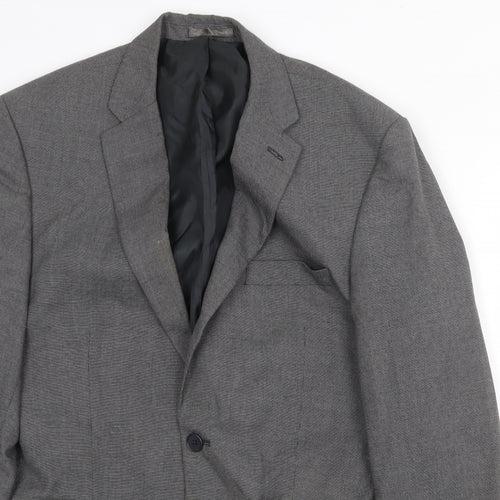 Scott & Taylor Mens Grey Polyester Jacket Suit Jacket Size 40 Regular