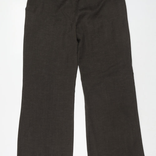 Dorothy Perkins Womens Brown Polyester Trousers Size 12 Regular Hook & Eye