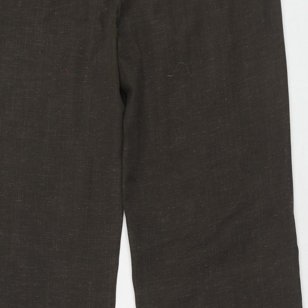 Dorothy Perkins Womens Brown Polyester Trousers Size 12 Regular Hook & Eye