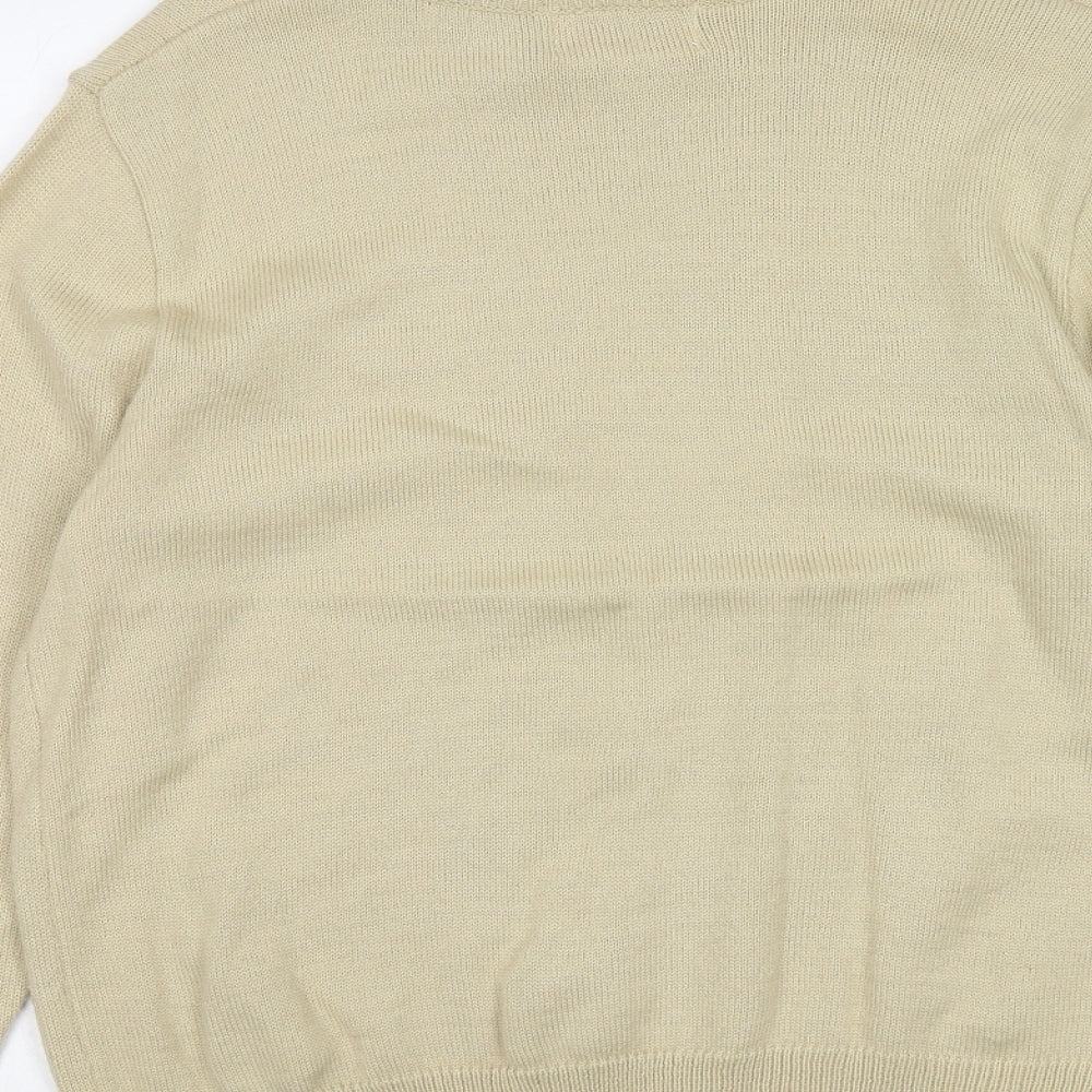 Ridella Womens Brown Round Neck Wool Pullover Jumper Size 16 - Size 16-18