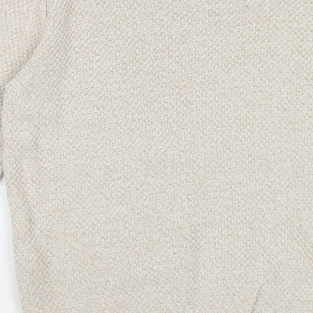 Wallis Womens Beige Round Neck Cotton Pullover Jumper Size S