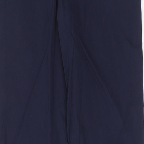 NEXT Womens Blue Cotton Trousers Size 8 Regular Zip