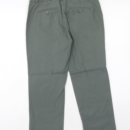 The Limited Womens Green Viscose Trousers Size 30 in Regular Hook & Eye