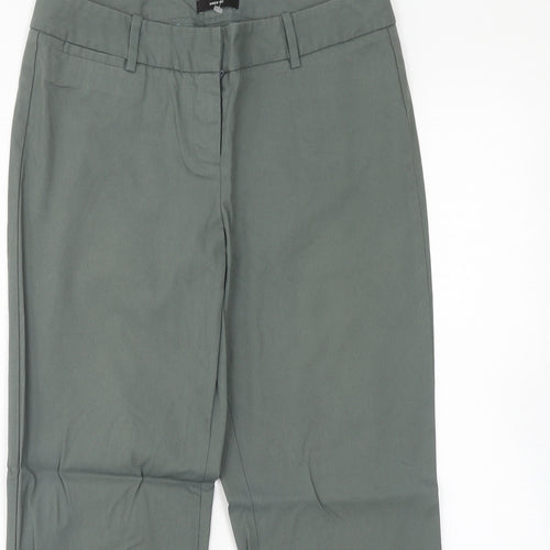 The Limited Womens Green Viscose Trousers Size 30 in Regular Hook & Eye