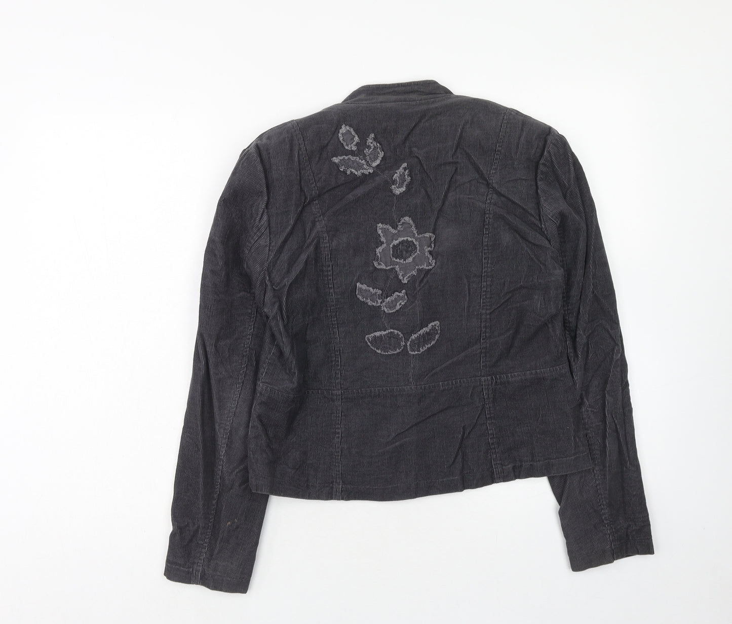 Viz A Viz Womens Grey Jacket Size 10 Hook & Eye