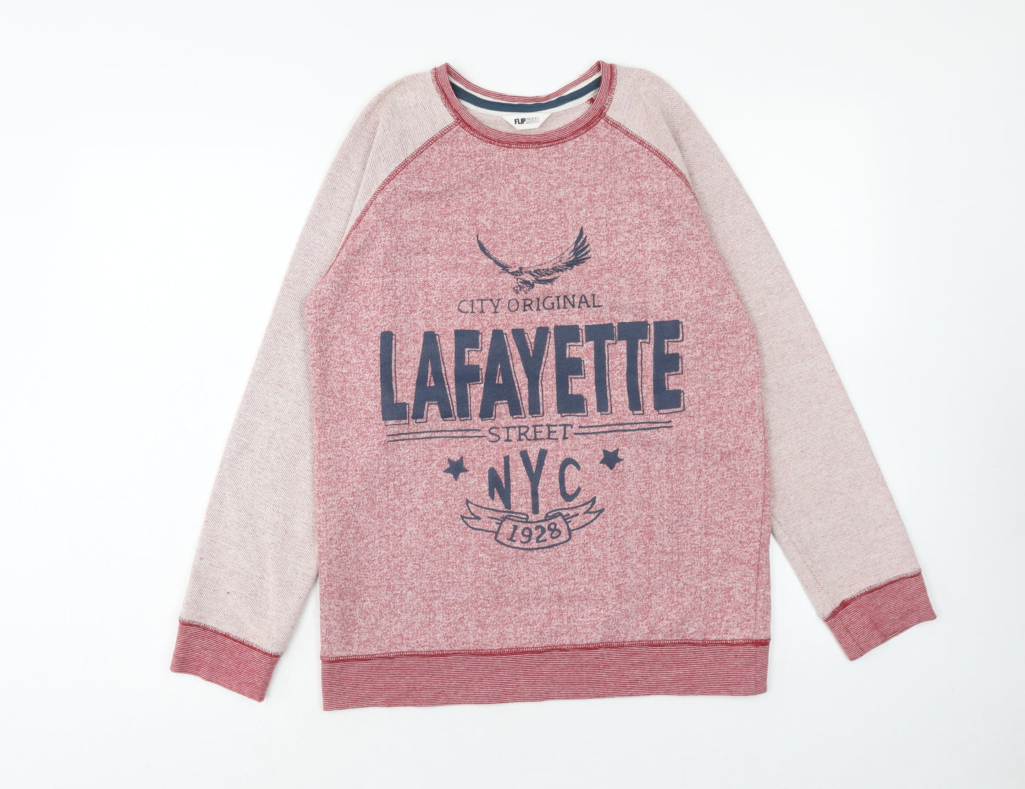 BHS Boys Red Cotton Pullover Sweatshirt Size 14-15 Years Pullover - NYC