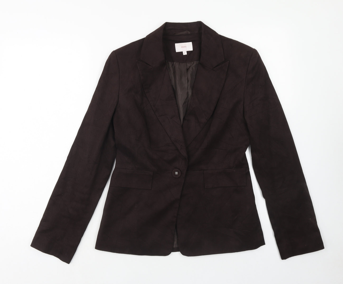 NEXT Womens Brown Jacket Blazer Size 8 Button