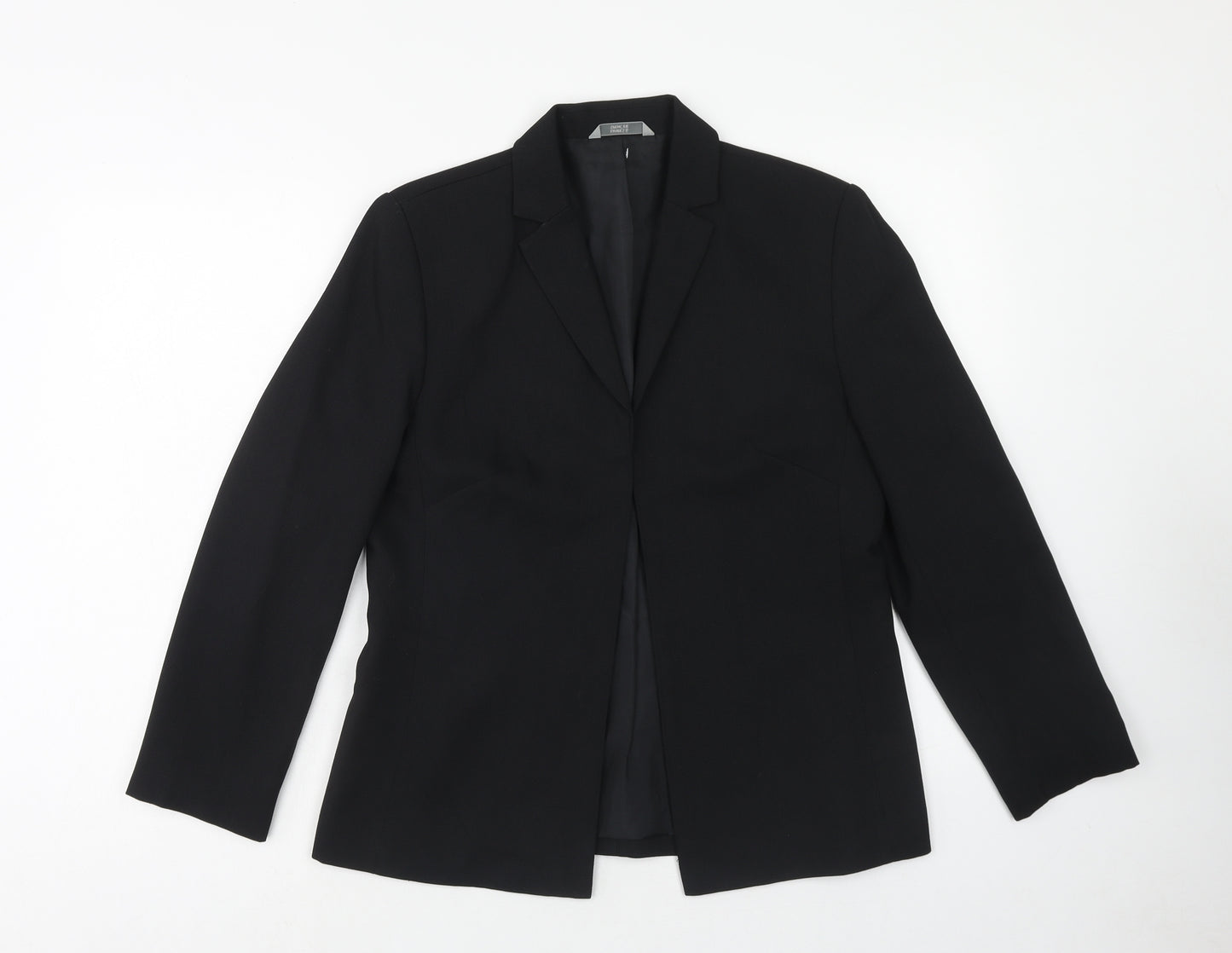 Marks and Spencer Womens Black Jacket Blazer Size 10 Hook & Eye