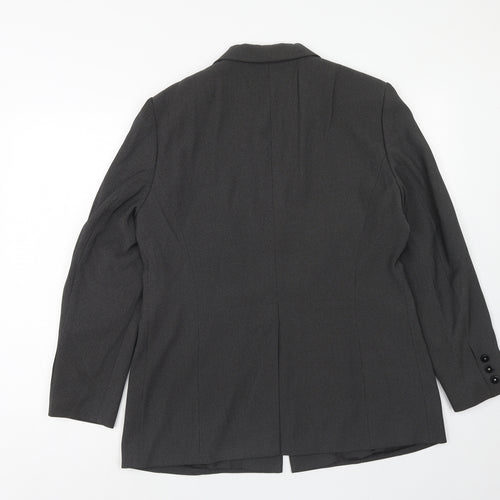 Gerry Weber Womens Grey Geometric Jacket Blazer Size 14 Button