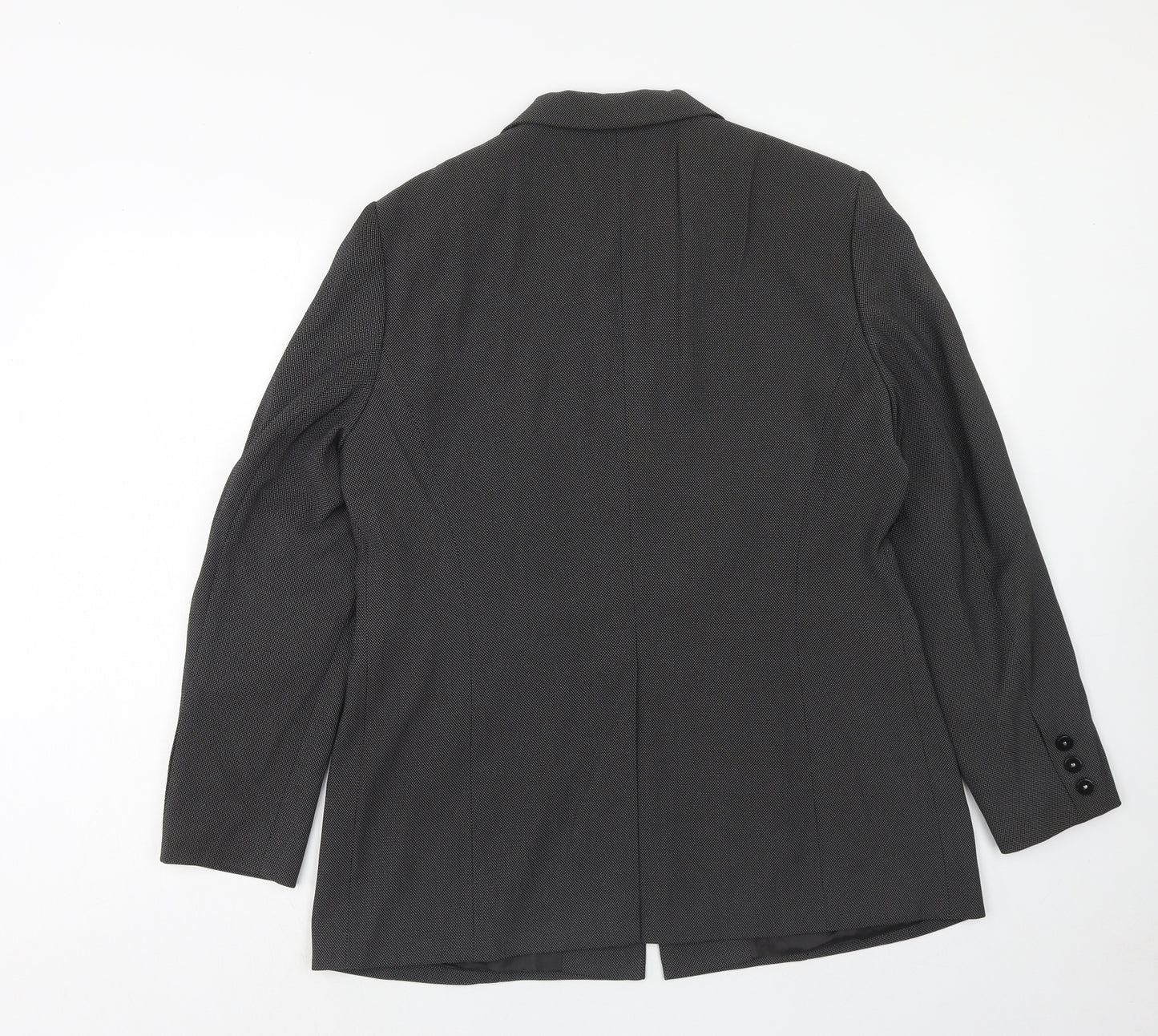 Gerry Weber Womens Grey Geometric Jacket Blazer Size 14 Button