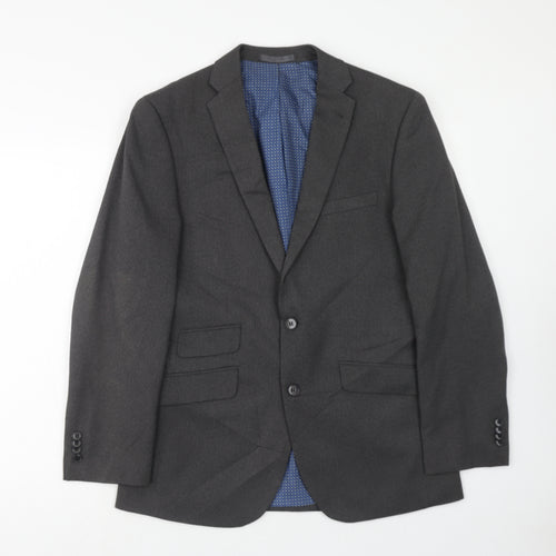 Taylor & Wright Mens Grey Polyester Jacket Suit Jacket Size 38 Regular