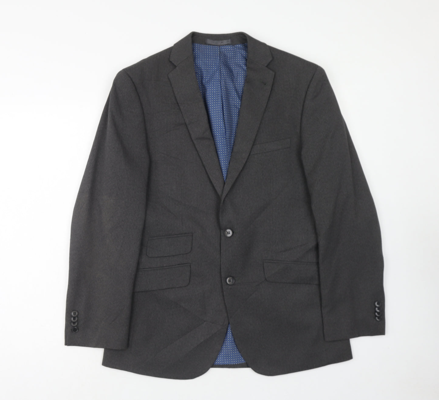 Taylor & Wright Mens Grey Polyester Jacket Suit Jacket Size 38 Regular