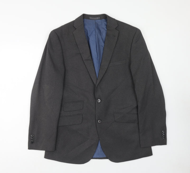Taylor & Wright Mens Grey Polyester Jacket Suit Jacket Size 38 Regular