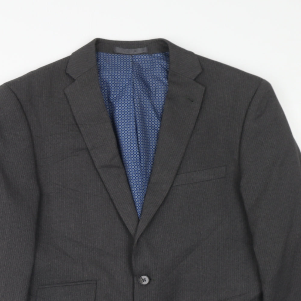 Taylor & Wright Mens Grey Polyester Jacket Suit Jacket Size 38 Regular
