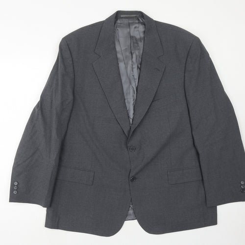 FABRIZIO GIANNI Mens Grey Wool Jacket Suit Jacket Size 44 Regular