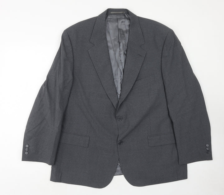FABRIZIO GIANNI Mens Grey Wool Jacket Suit Jacket Size 44 Regular