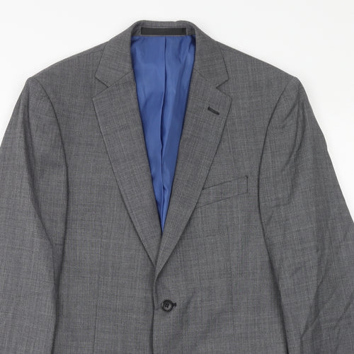 Marks and Spencer Mens Grey Wool Jacket Suit Jacket Size 38 Regular