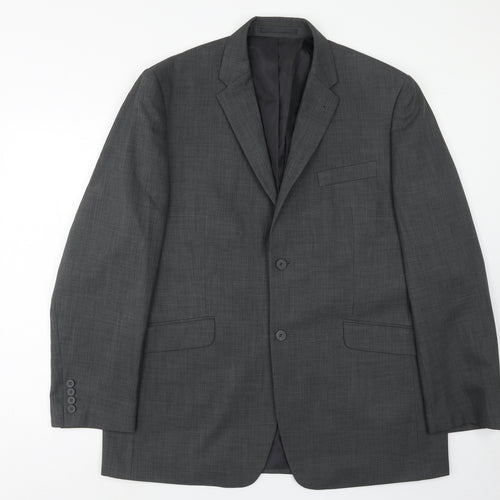 George Mens Grey Polyester Jacket Suit Jacket Size 44 Regular