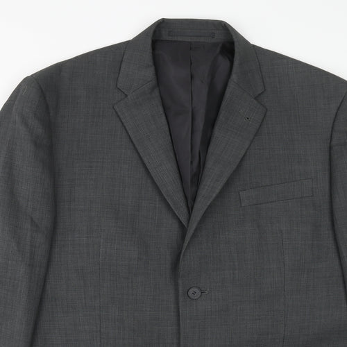 George Mens Grey Polyester Jacket Suit Jacket Size 44 Regular
