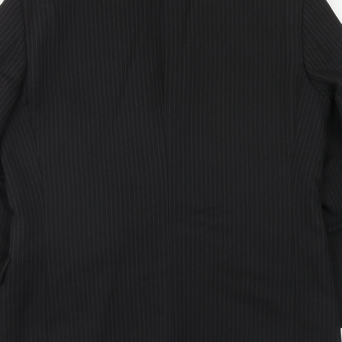 Taylor & Wright Mens Black Striped Polyester Jacket Suit Jacket Size 40 Regular