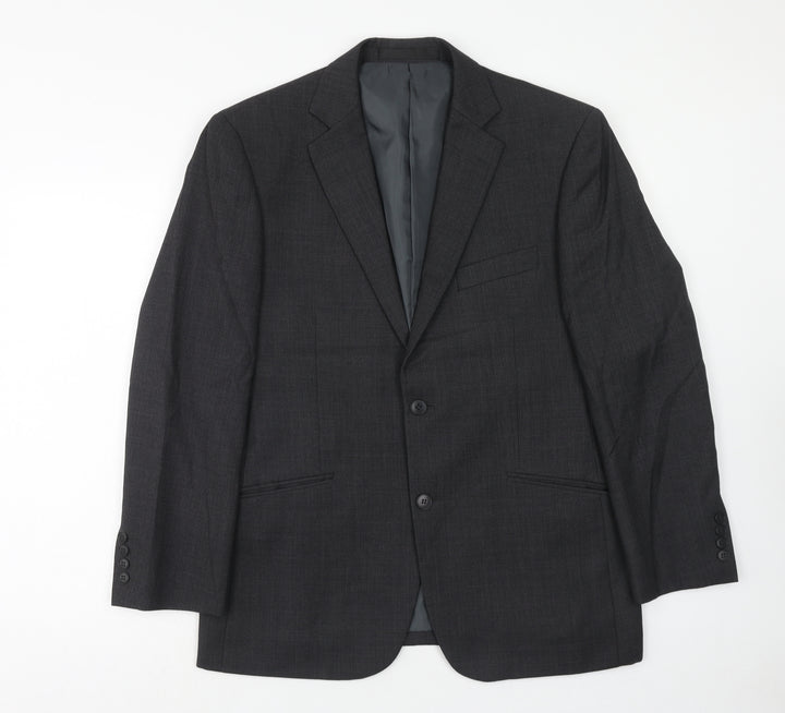 Marks and Spencer Mens Grey Polyester Jacket Suit Jacket Size 40 Regular