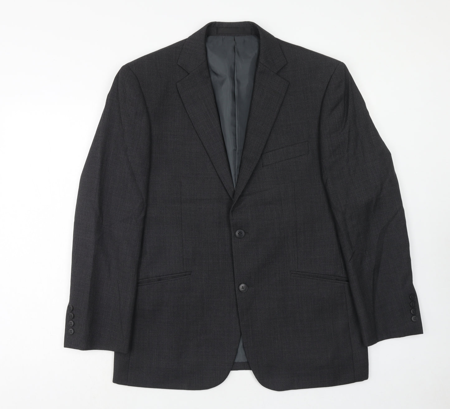 Marks and Spencer Mens Grey Polyester Jacket Suit Jacket Size 40 Regular