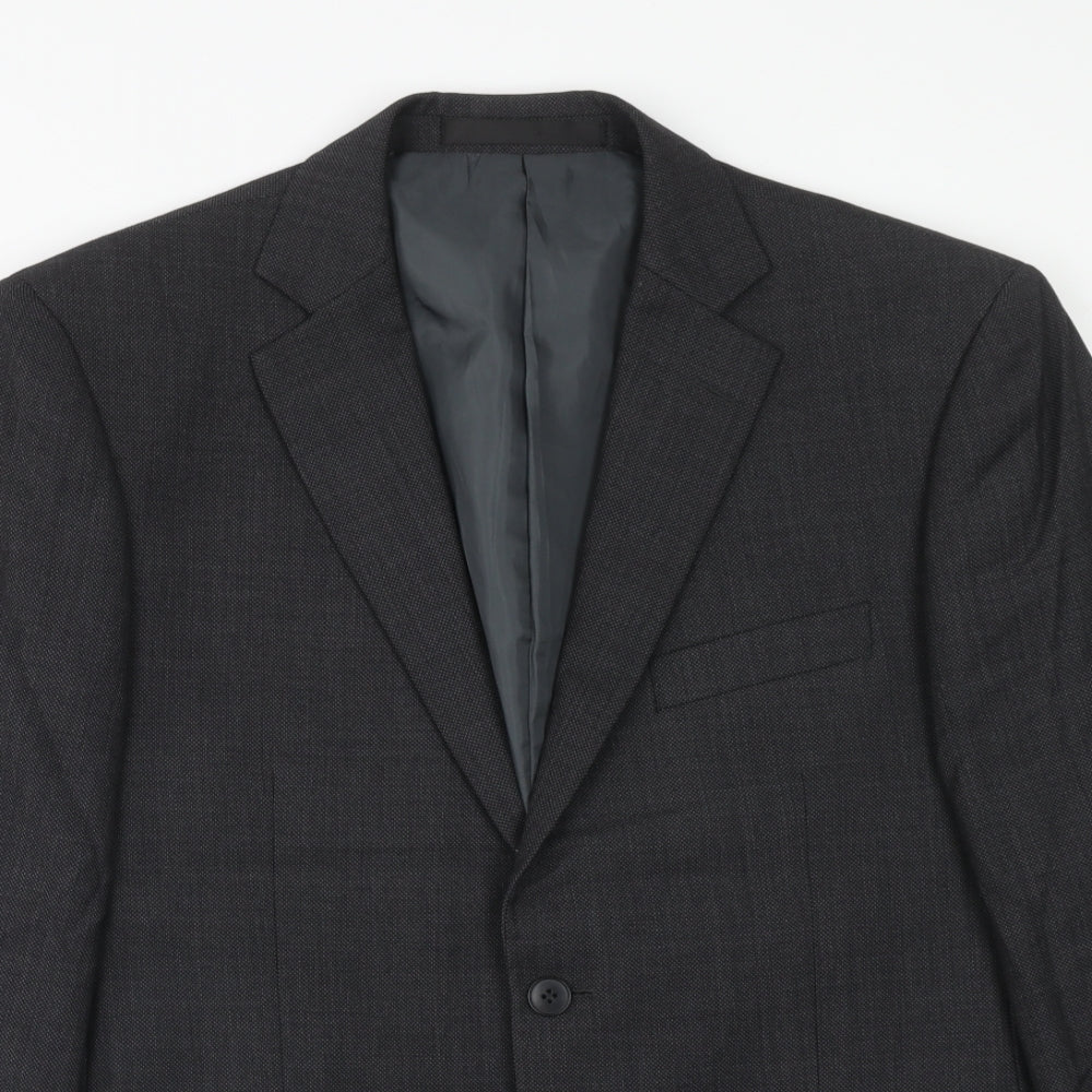 Marks and Spencer Mens Grey Polyester Jacket Suit Jacket Size 40 Regular
