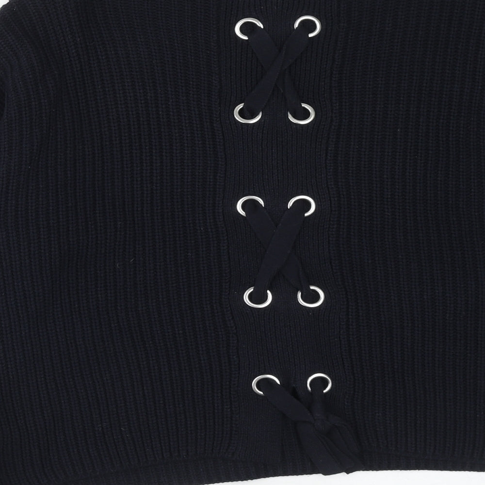 NEXT Womens Blue Round Neck Cotton Pullover Jumper Size 18