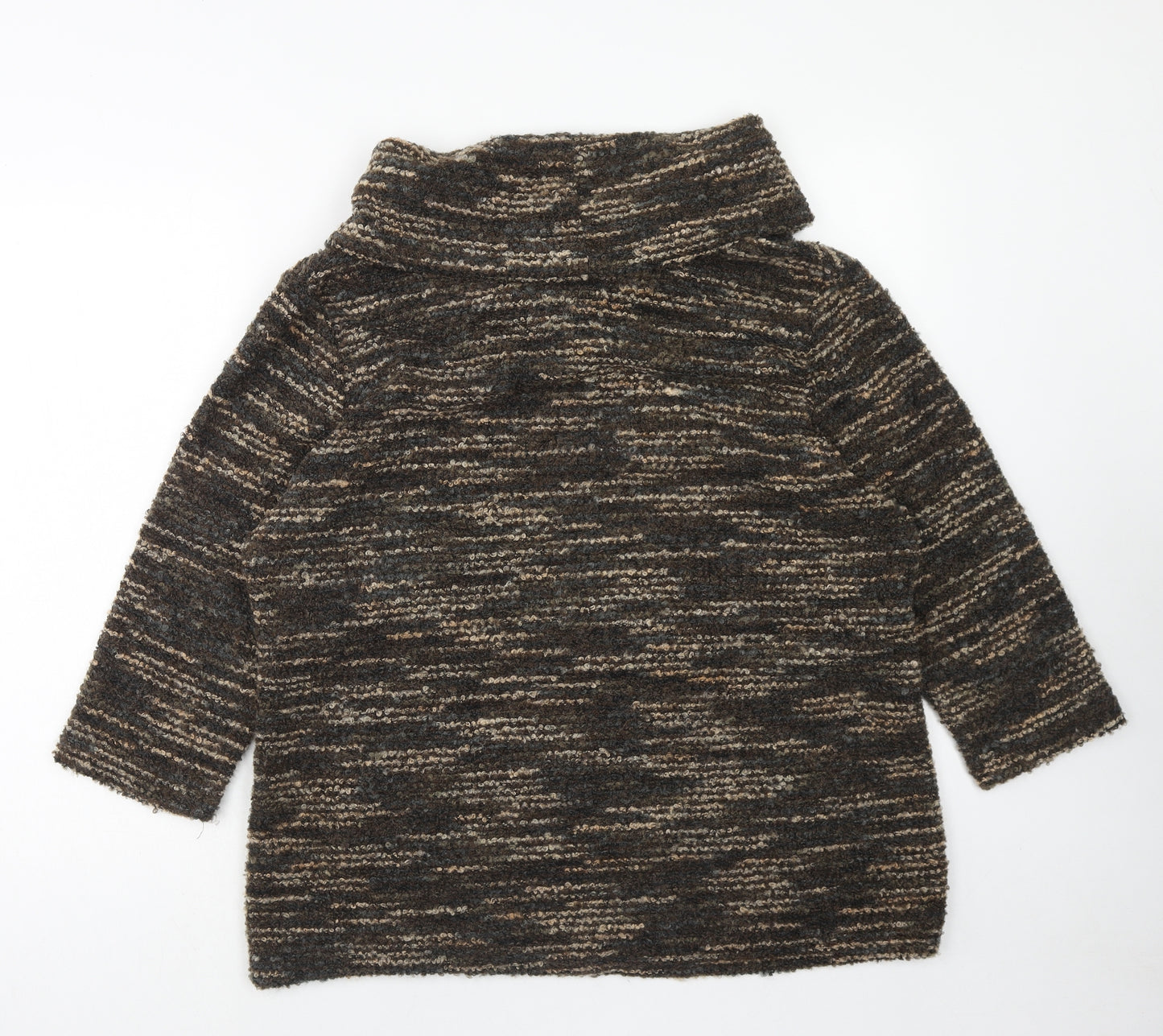 Klass Womens Brown Roll Neck Acrylic Pullover Jumper Size 2XL