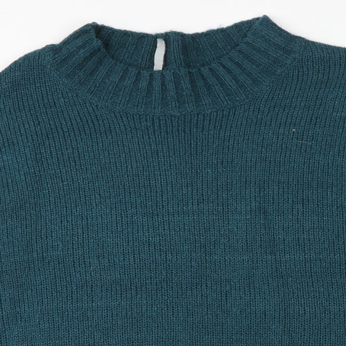 Intuition Womens Blue Mock Neck Acrylic Pullover Jumper Size 20 - Size 20-22