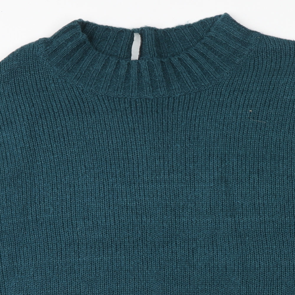 Intuition Womens Blue Mock Neck Acrylic Pullover Jumper Size 20 - Size 20-22