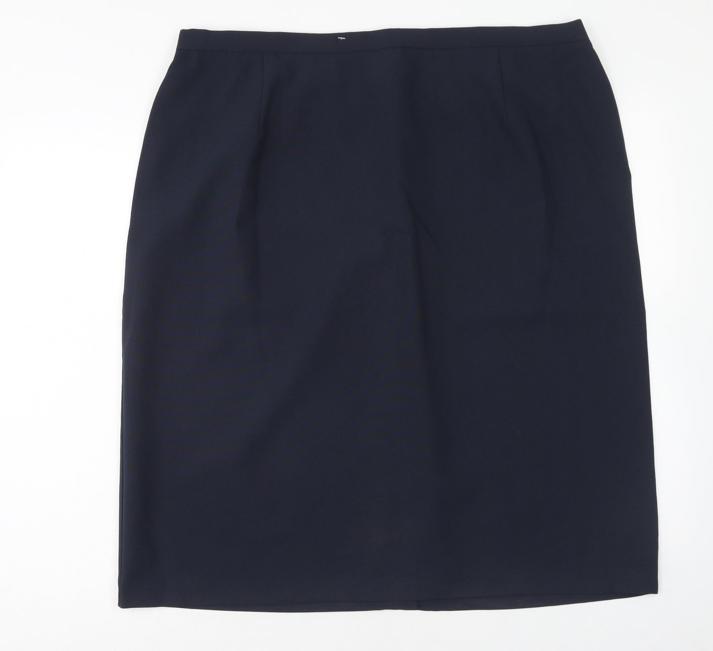 Wardrobe Womens Blue Polyester Straight & Pencil Skirt Size 24