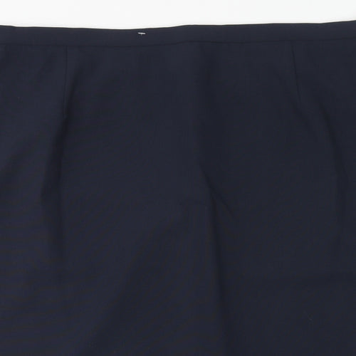 Wardrobe Womens Blue Polyester Straight & Pencil Skirt Size 24