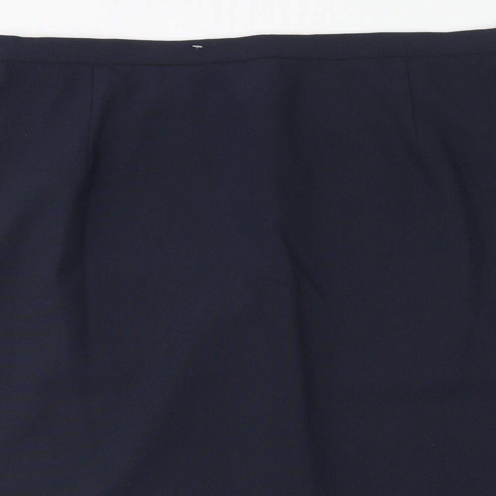 Wardrobe Womens Blue Polyester Straight & Pencil Skirt Size 24