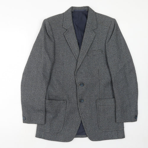 Yorkers Mens Grey Wool Jacket Blazer Size 34 Regular