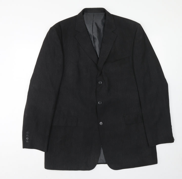 Marks and Spencer Mens Grey Polyester Jacket Suit Jacket Size 42 Regular