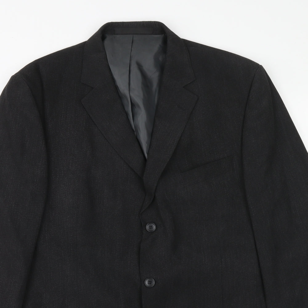 Marks and Spencer Mens Grey Polyester Jacket Suit Jacket Size 42 Regular