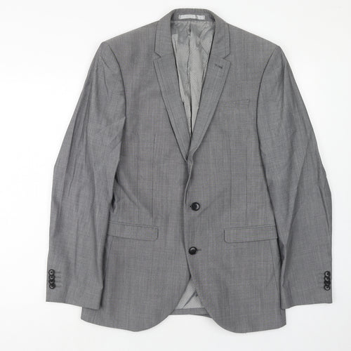NEXT Mens Grey Wool Jacket Suit Jacket Size 38 Regular