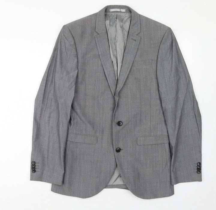 NEXT Mens Grey Wool Jacket Suit Jacket Size 38 Regular