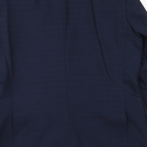 Marks and Spencer Mens Blue Wool Jacket Suit Jacket Size 38 Regular