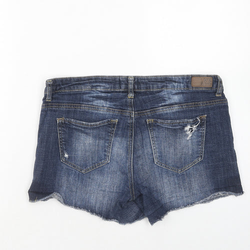 Grg Denim Womens Blue Cotton Cut-Off Shorts Size 30 in Regular Zip
