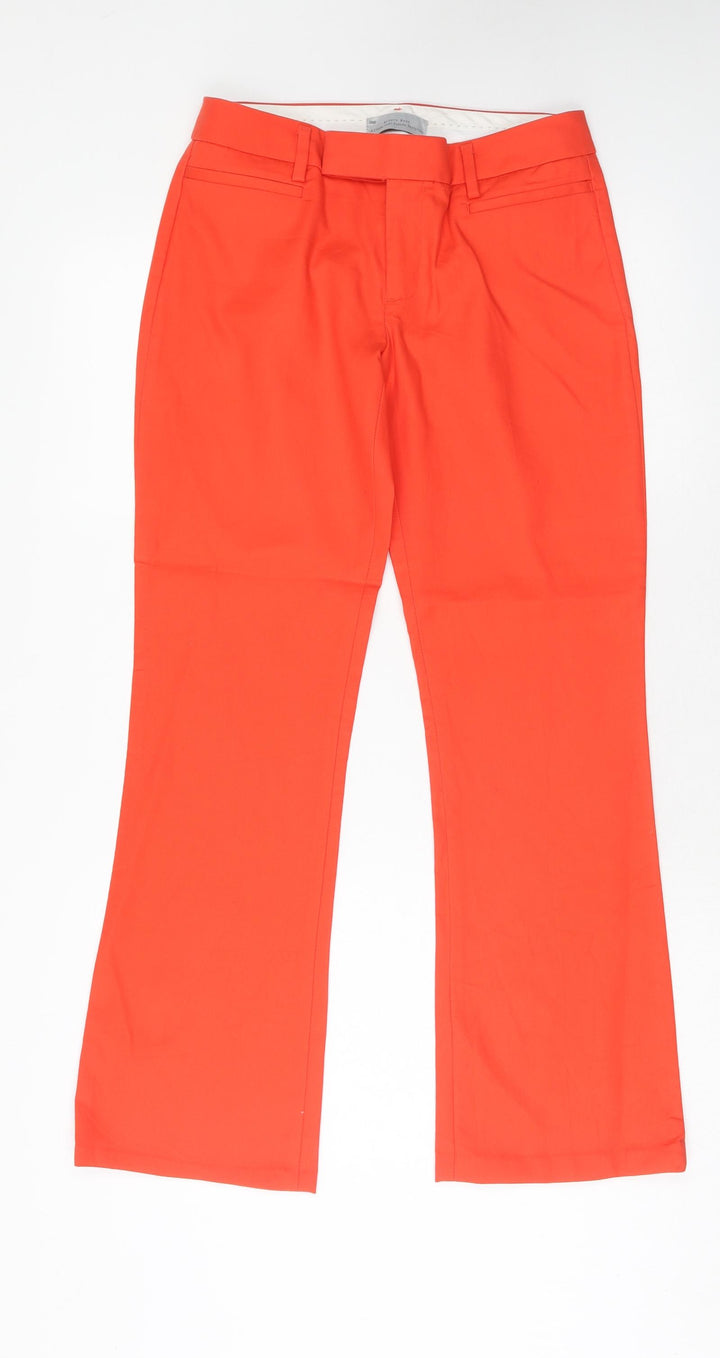 Gap Womens Red Cotton Trousers Size 28 in Regular Hook & Eye