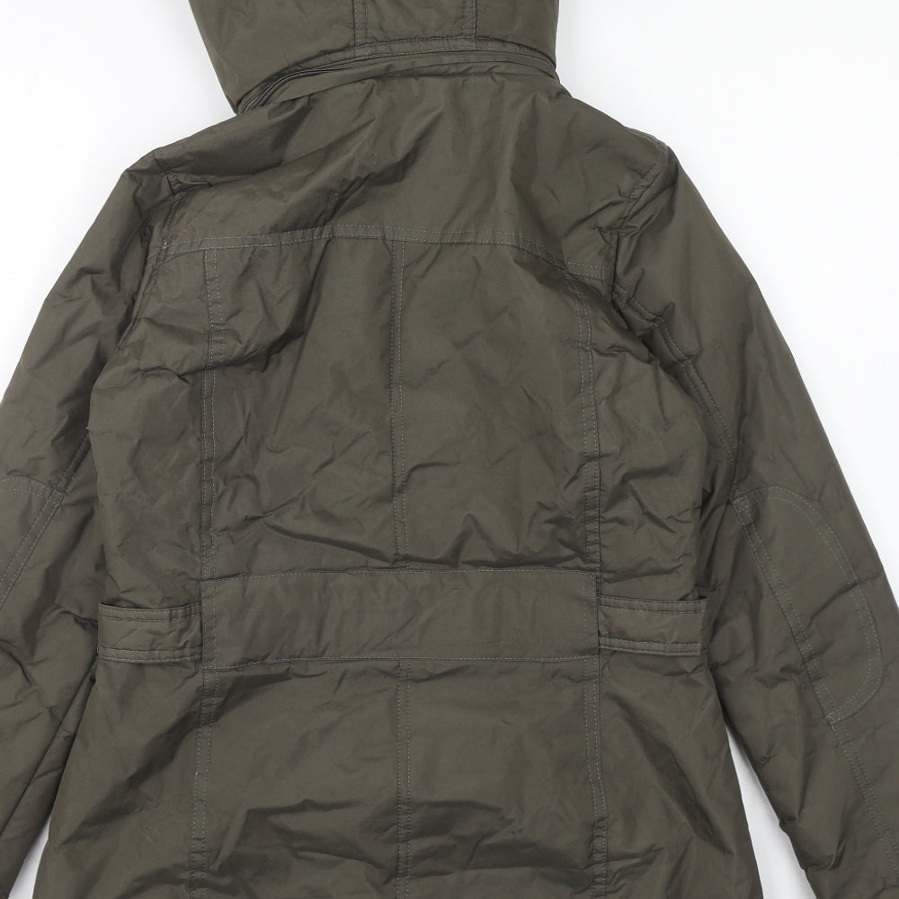 Brave Soul Womens Green Parka Jacket Size 10 Zip