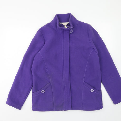 Marks and Spencer Womens Purple Jacket Size 12 Zip