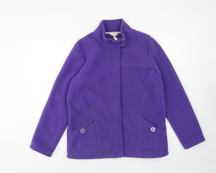 Marks and Spencer Womens Purple Jacket Size 12 Zip