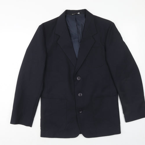 BHS Mens Blue Polyester Jacket Blazer Size 34 Regular