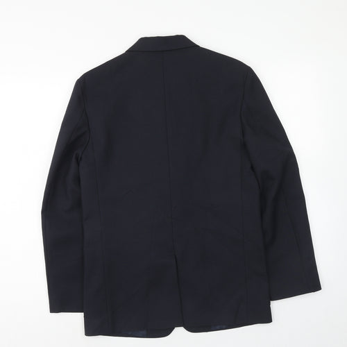 BHS Mens Blue Polyester Jacket Blazer Size 34 Regular