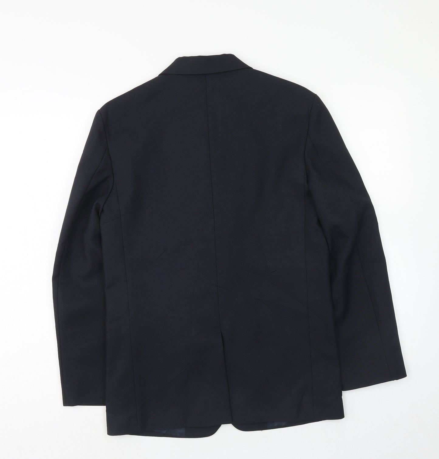 BHS Mens Blue Polyester Jacket Blazer Size 34 Regular