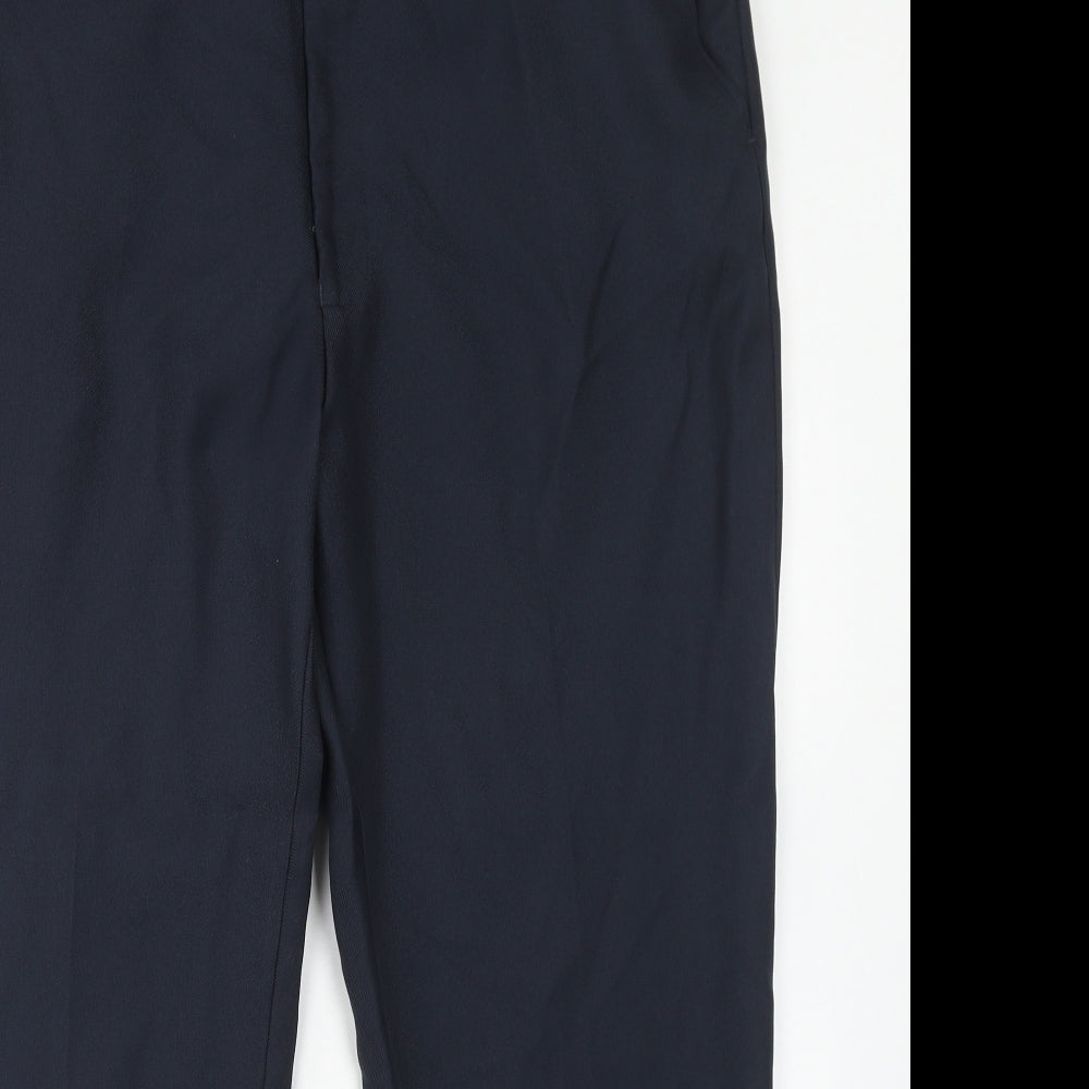 Premier Man Mens Blue Polyester Trousers Size 38 in Regular Zip